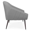 Ver imagem 2 de Poltrona Giovana Suede Cinza de Ferro
