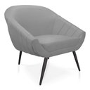 Ver imagem 3 de Poltrona Giovana Suede Cinza de Ferro