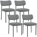 Ver imagem 1 de Kit 04 Cadeiras Decorativas Estofada Sala Jantar Melina L02 Pied Poule - Lyam Decor