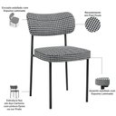 Ver imagem 4 de Kit 04 Cadeiras Decorativas Estofada Sala Jantar Melina L02 Pied Poule - Lyam Decor