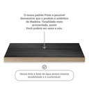 Ver mais imagens de Mesa Escritório Preto Madeirado Retro 2 Gavetas 1 Nicho Stefano Idimex