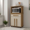 Ver imagem 2 de Balcão Multiuso Para Micro-ondas ou Forno 74cm Toronto RV Móveis Cinamomo/Off White