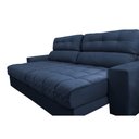 Ver imagem 4 de Sofá Retrátil e Reclinável 2,12m Molas Ensacadas Cama inBox Brasil Velusoft Azul