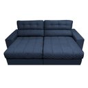 Ver imagem 5 de Sofá Retrátil e Reclinável 2,12m Molas Ensacadas Cama inBox Brasil Velusoft Azul