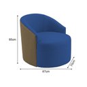 Ver imagem 4 de Poltrona Confortavel Ideal para Sala Quarto ou Escritorio Azul Leticia