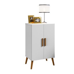 Armário Multiuso Cali - Base Madeira Maciça e Mdf com 2 Portas - Off White - 5