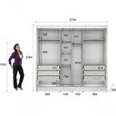 Ver imagem 2 de Guarda Roupa Casal 3 Portas 6 Gavetas - Logan-branco - Móveis Novo Horizonte