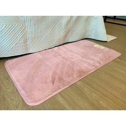 Tapete para Quarto Antiderrapante Fluffy Toque Pele Coelho Felpudo - 1