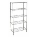 Ver imagem 1 de Estante de Aço Cromado 5 Prateleiras Rack Aramado