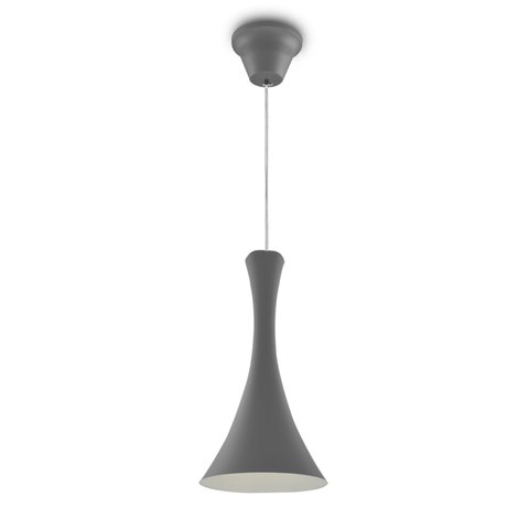 Lustre Pendente 458 Para 1 Lâmpada Soquete E27 Cor Prata