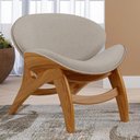 Ver imagem 5 de Poltrona Decorativa Orgânica Sala Living Kadosh L02 Linho Bege