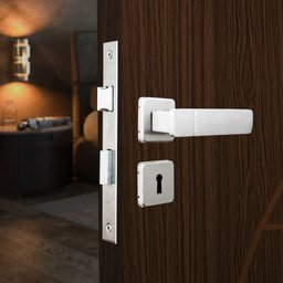 Fechadura para Porta de Quarto Interna com Roseta Capri 40mm Mgm - 3 Fechadura para Porta de Quarto Interna com Roseta Capri 40mm Mgm - 3