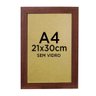 Moldura Quadro A4 21x30 Diploma Certificado Foto sem Vidro - 4