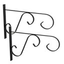 Ver imagem 1 de 2 Suportes Ganchos Mão Francesa para Vasos Flores Decoração - Preto