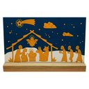 Ver imagem 1 de Presépio Natalino Decorativo Natal Placa e Base Mesa 13x20cm