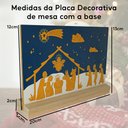 Ver imagem 2 de Presépio Natalino Decorativo Natal Placa e Base Mesa 13x20cm