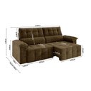 Ver imagem 2 de Sofá Santiago 2,20m Retrátil Reclinável Xflex Sofás Suede