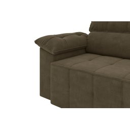 Sofá Santiago 2,20m Retrátil Reclinável Xflex Sofás Suede - 3