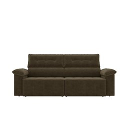 Sofá Santiago 2,20m Retrátil Reclinável Xflex Sofás Suede - 6