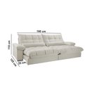 Ver imagem 3 de Sofá Liz 02 Módulos de 80cm Br 25cm Meu Sofá Online A302 Linho Branco