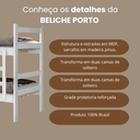Ver imagem 5 de Beliche Cama Solteiro Porto Branca para Colchão Vira Duas Camas