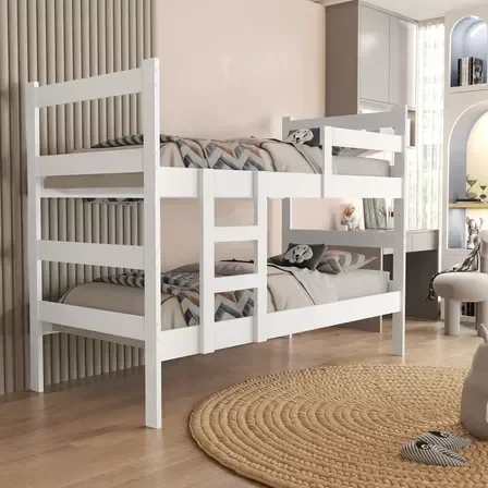 Beliche Cama Solteiro Porto Branca para Colchão Vira Duas Camas