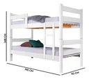 Ver imagem 2 de Beliche Cama Solteiro Porto Branca para Colchão Vira Duas Camas