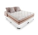 Ver imagem 1 de Cama Box King Tecido Sintético Branco com Colchão Pillow Angel - Bello Box - Molas Ensacadas 62x193x