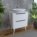Ver imagem 6 de Gabinete para Banheiro 60 Cm com 2 Gavetas Bn3639 Branco Tecno Mobili
