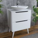 Ver imagem 2 de Gabinete para Banheiro 60 Cm com 2 Gavetas Bn3639 Branco Tecno Mobili