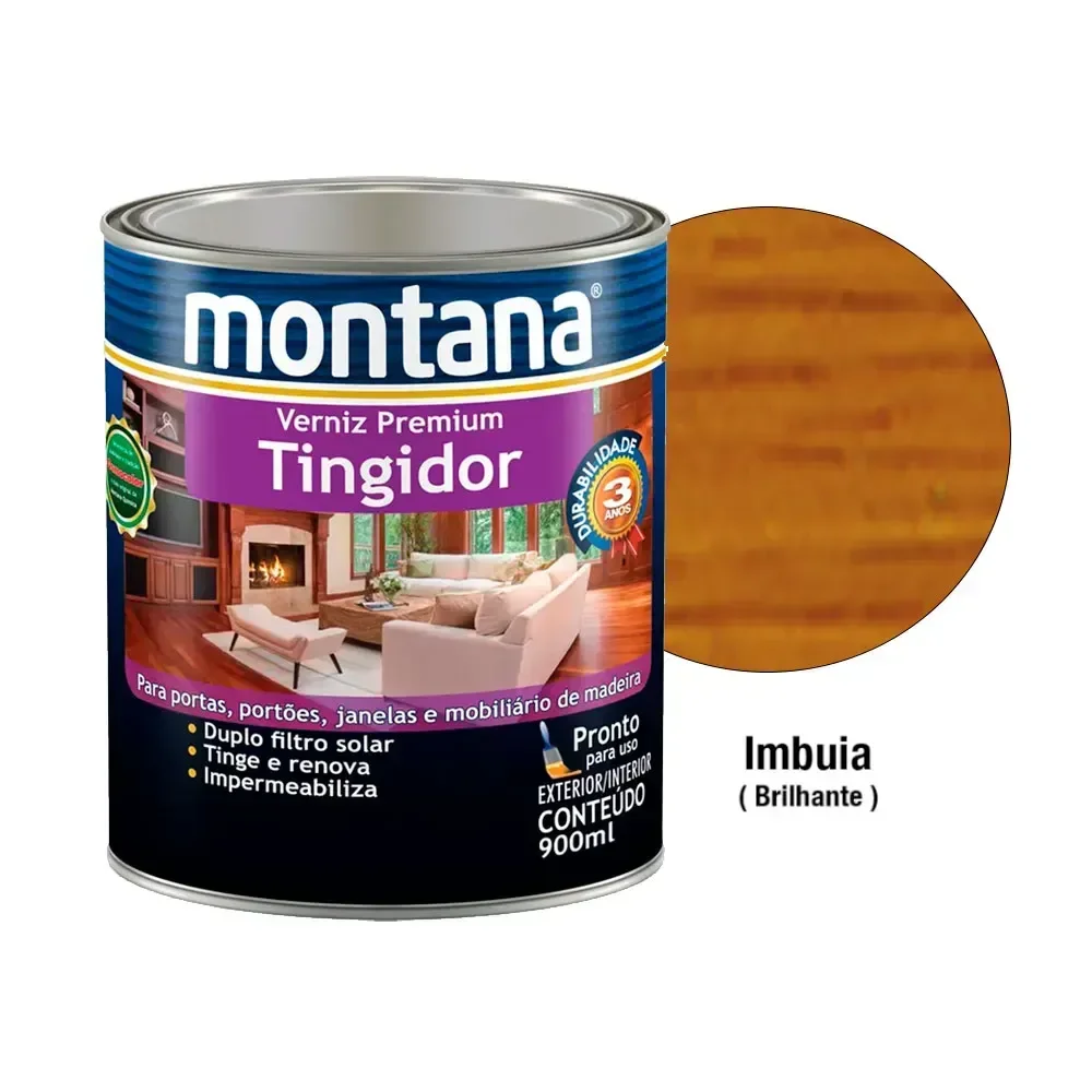 Montana Verniz Tingidor Imbuia Brilhante 0,9l