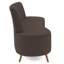 Ver imagem 6 de Sofá 2 Lugares para Sala Living 135cm Pés Palito Tamar K04 Veludo Marrom - Mpozenato