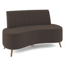 Ver imagem 1 de Sofá 2 Lugares para Sala Living 135cm Pés Palito Tamar K04 Veludo Marrom - Mpozenato