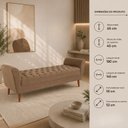 Ver imagem 3 de Recamier Decorativo 180 cm para Quarto Capuccino