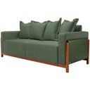 Ver imagem 2 de Sofá 03 Lugares para Sala de Estar 198 cm Khali B04 Linho Verde Couríssimo Verde - Lyam Lyam Decor