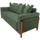 Ver imagem 7 de Sofá 03 Lugares para Sala de Estar 198 Cm Khali B04 Linho Verde Couríssimo Verde - Lyam Lyam Decor