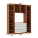 Ver imagem 3 de Guarda Roupa Planejado 4 Portas 3 Gavetas 4 Peças Hera CabeCasa MadeiraOriginals Louro/Algodão