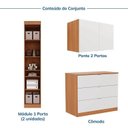 Ver mais imagens de Guarda Roupa Planejado 4 Portas 3 Gavetas 4 Peças Hera CabeCasa MadeiraOriginals Louro/Algodão