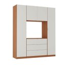 Ver imagem 2 de Guarda Roupa Planejado 4 Portas 3 Gavetas 4 Peças Hera CabeCasa MadeiraOriginals Louro/Algodão