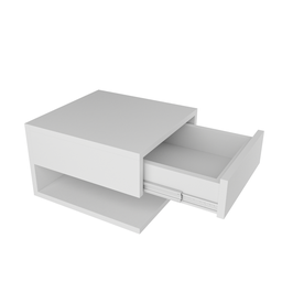 Mesa de Cabeceira Moderna com Gaveta -quarto/sala/escritório/comércio -branco - 3