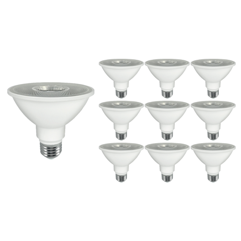 10 Lâmpadas Led Astraled Par 30 38° 9,8w E27 Bivolt 3000k Luz Amarela
