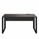 Ver imagem 5 de Escrivaninha Mesa Escritório Diretor com Caixa de Tomadas 150cm Industrial Preto