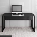 Ver imagem 4 de Escrivaninha Mesa Escritório Diretor com Caixa de Tomadas 150cm Industrial Preto