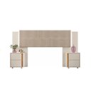 Ver imagem 1 de Cabeceira Estofada Rúbia com Mesa de Cabeceira DJ Móveis