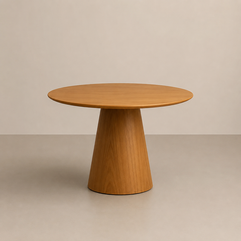 Mesa Cone Oval 80x60cm em MDF Freijó