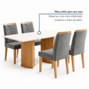 Ver mais imagens de Conjunto de Mesa de Jantar 4 Lugares Isla e Carol MDF Cinamomo Off White e Cinza