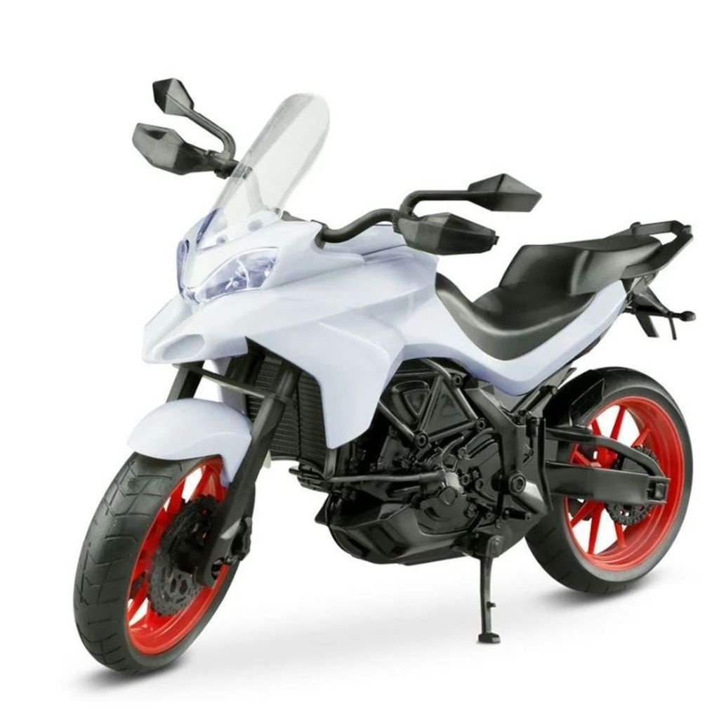 Multi Motocycle Brinquedo Moto 27cm Pneu Borracha Roma 0902:branca - 5