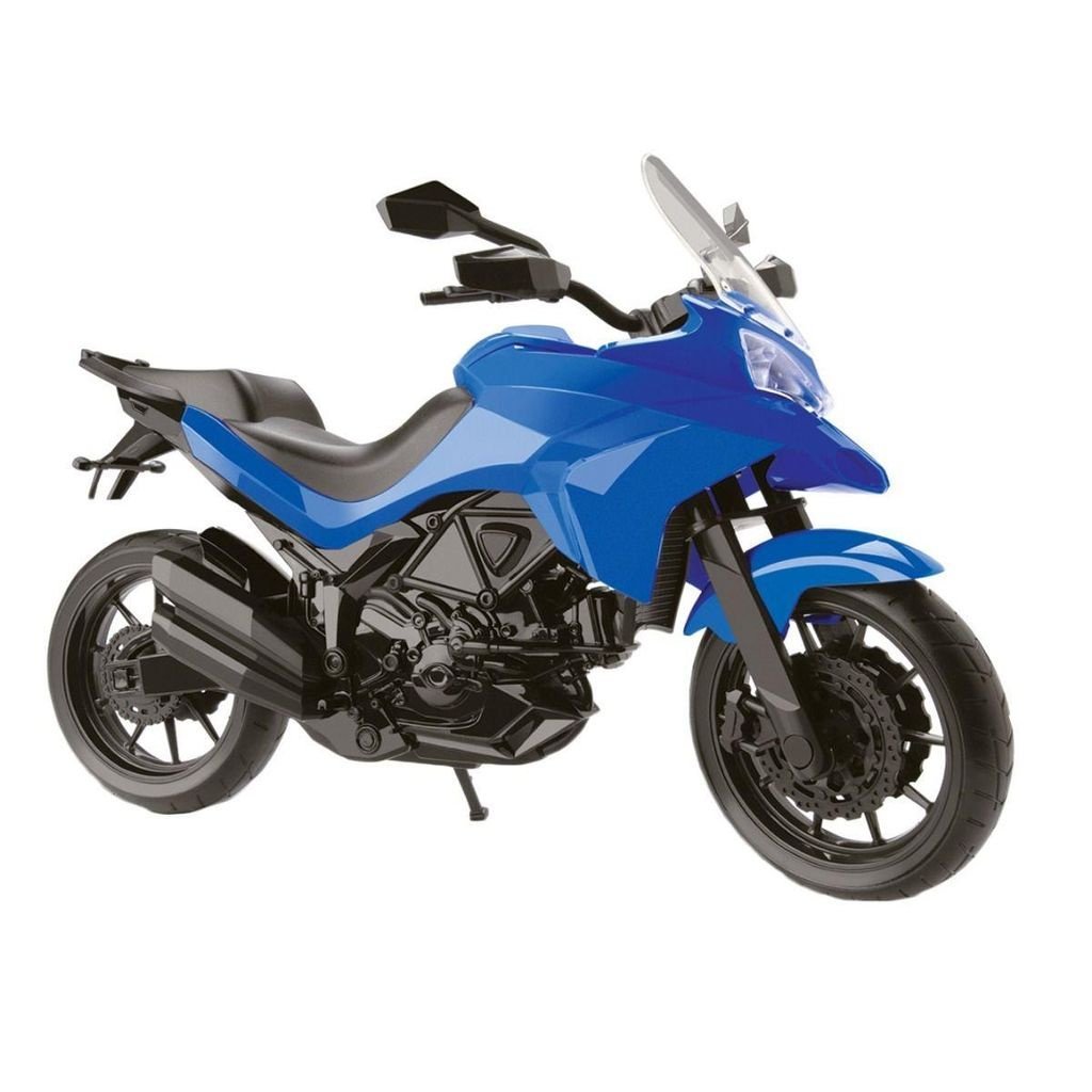 Multi Motocycle Brinquedo Moto 27cm Pneu Borracha Roma 0902:branca - 2