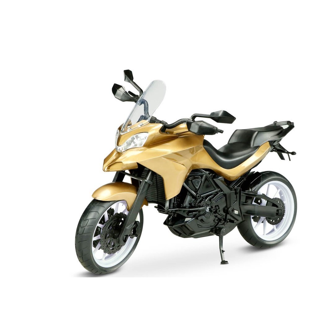 Multi Motocycle Brinquedo Moto 27cm Pneu Borracha Roma 0902:branca - 4