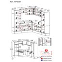 Ver imagem 5 de Armário de Cozinha Completa de Canto com Rodapé Veneza Multimóveis Mp2081.895 Preto